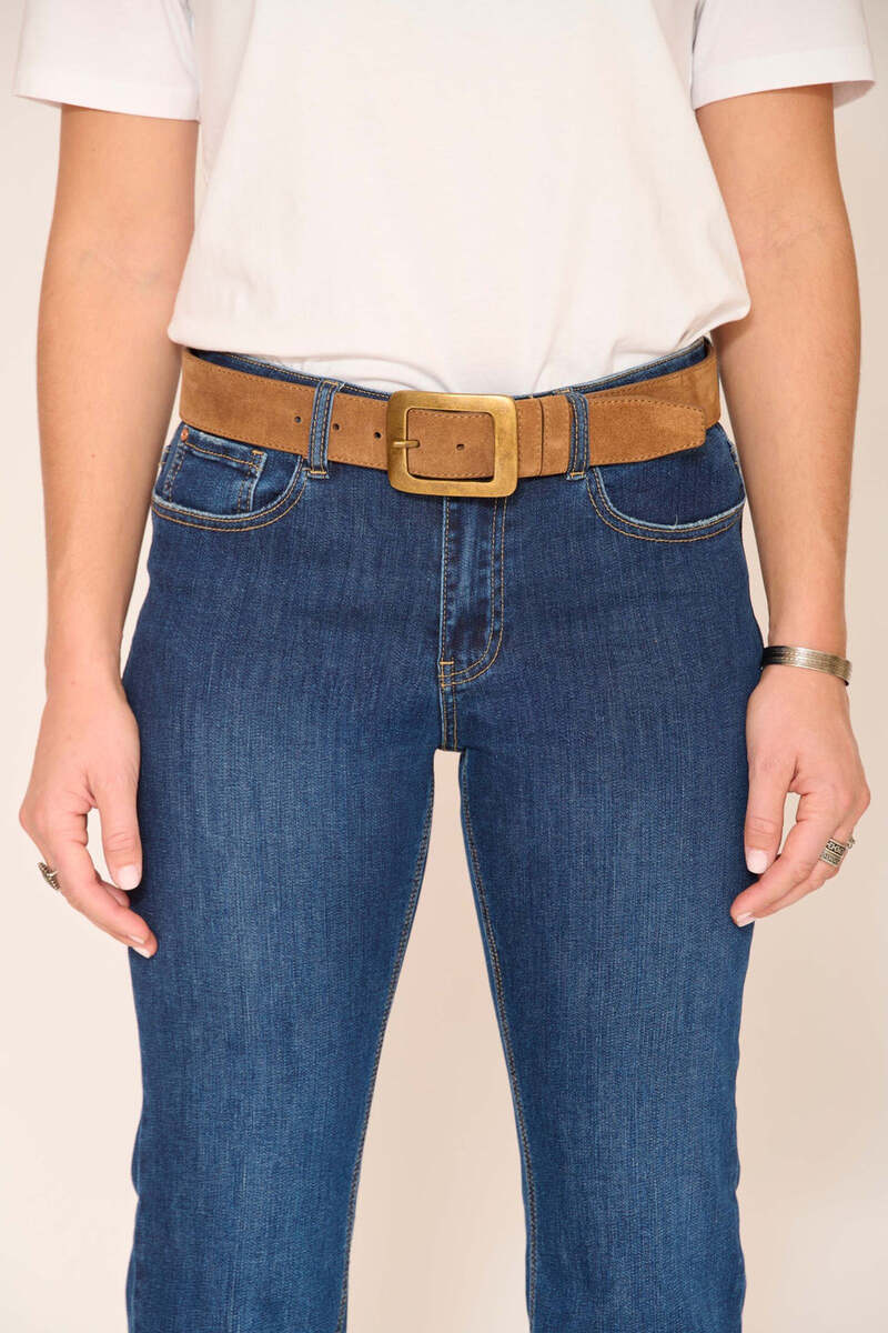 CINTURÓN DOUCE SUEDE COLOR TOPO